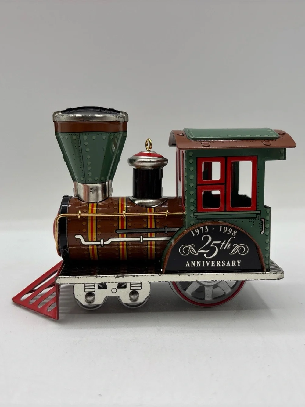 Hallmark Keepsake Ornament 1998 Vintage 1988 Tin Locomotive Anniversary Edition